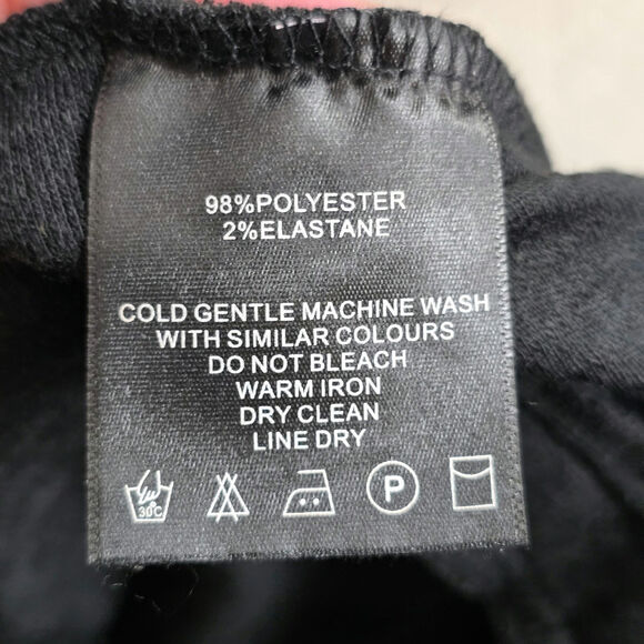 Women's NWT Black Boss Lady Buckle Pants UK 10 / US 6 - Picture 7 of 7